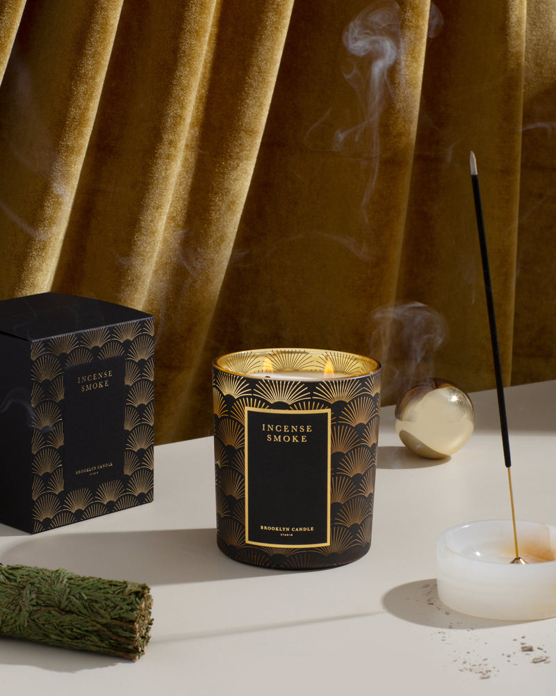 Incense Smoke Holiday Candle