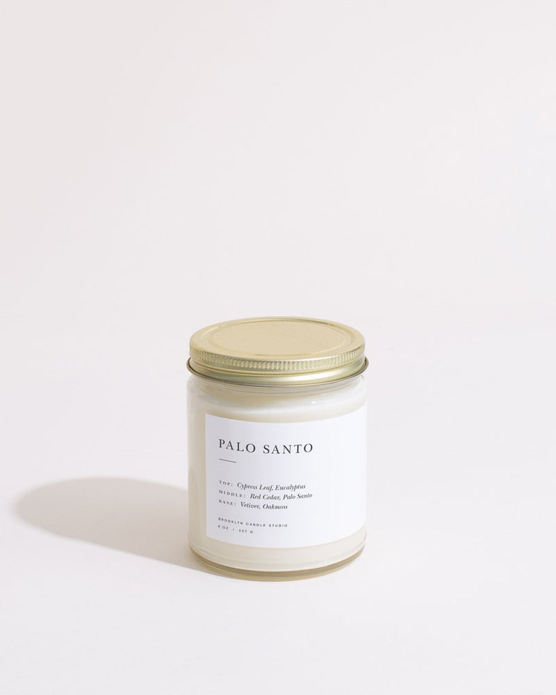 Palo Santo Candle Minimalist Brooklyn Candle Studio